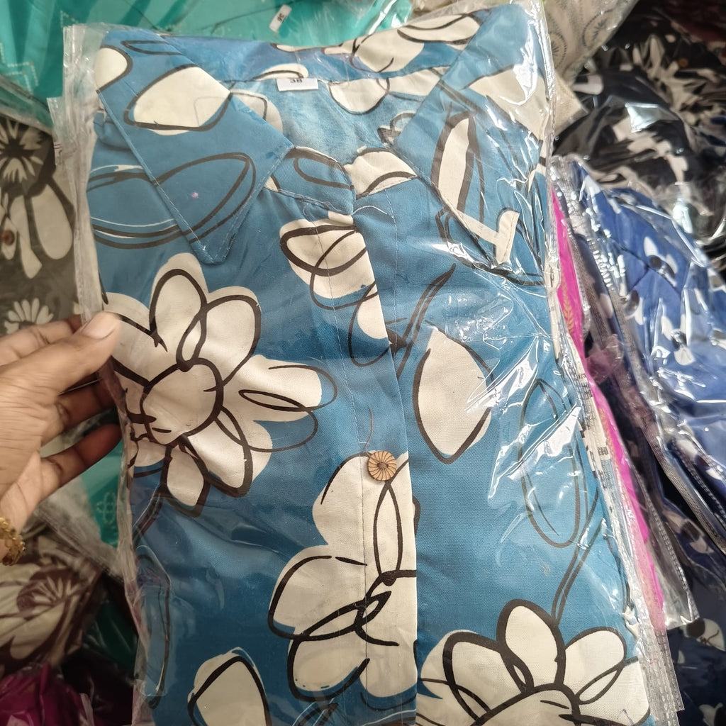 Women Floral Printed Rayon 14KG Collar A-Line Kurta Palazzo Co-Ord Set