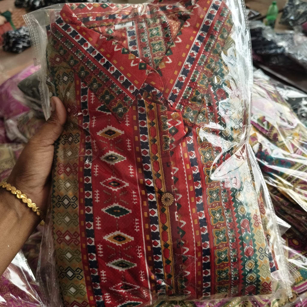 Women Floral Printed Rayon 14KG Collar A-Line Kurta Palazzo Co-Ord Set