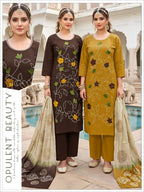 Dhabu Cotton Kurta Set with Mal Cotton Dupatta 3pc