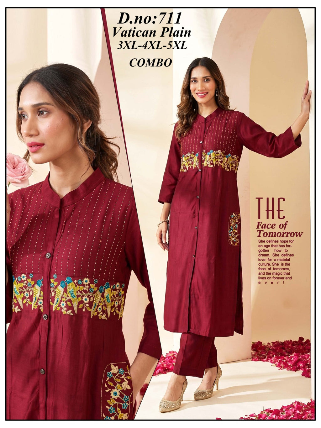 Vatican Fabric Embroidered Co-Ord Set