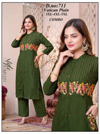 Vatican Fabric Embroidered Co-Ord Set