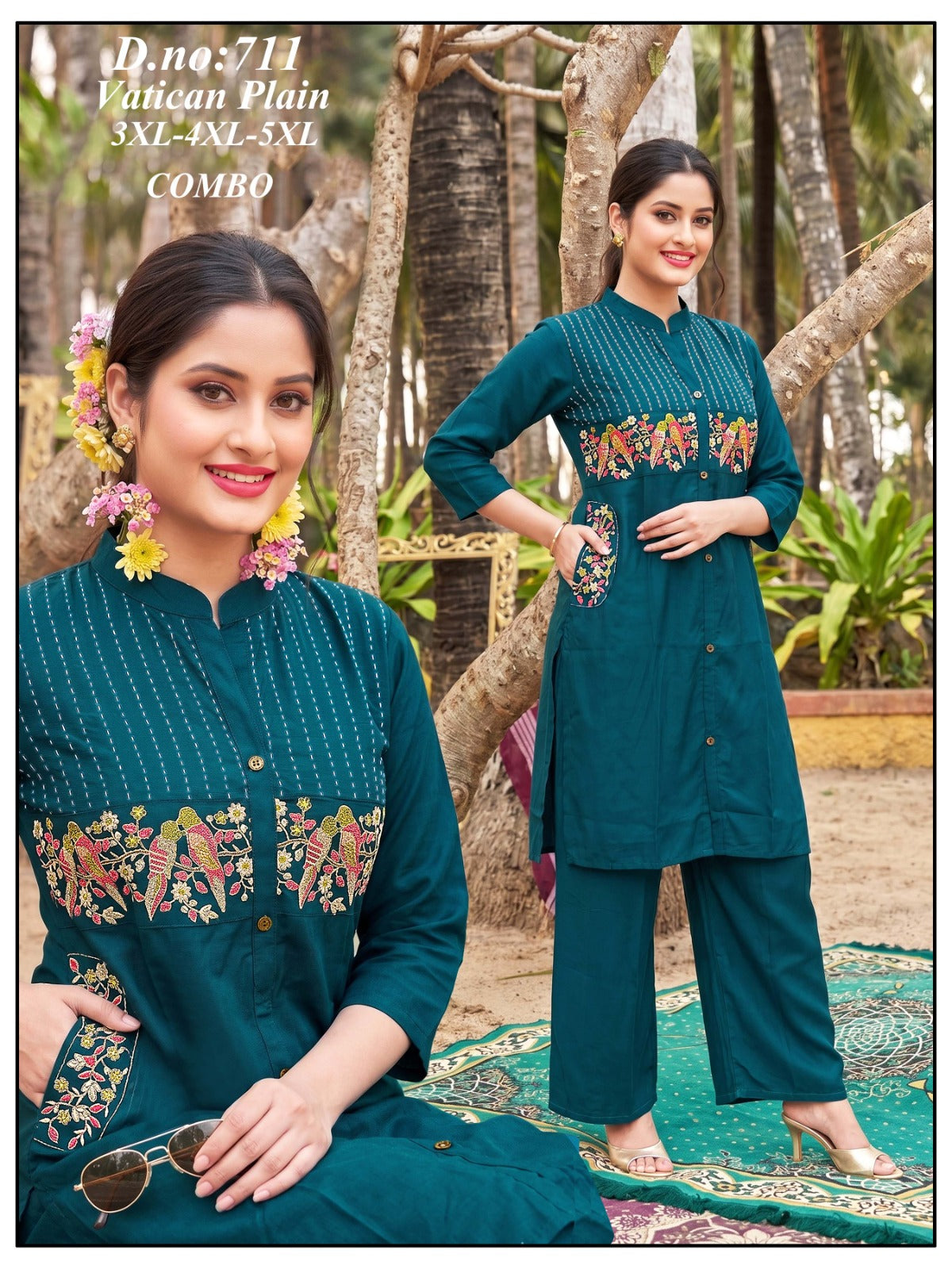 Vatican Fabric Embroidered Co-Ord Set