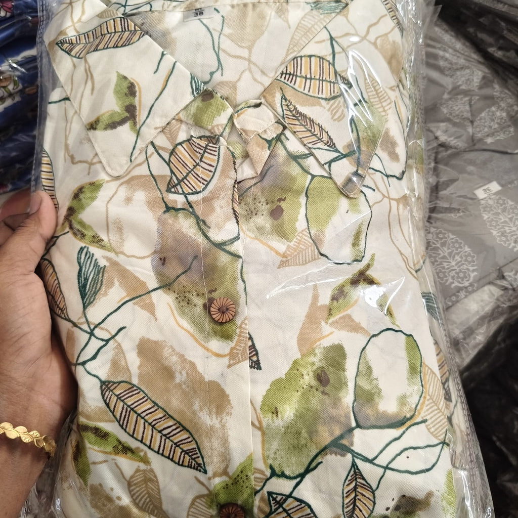 Rayon 14 KG Printed A-Line Kurti & Plazo Co-Ord Set