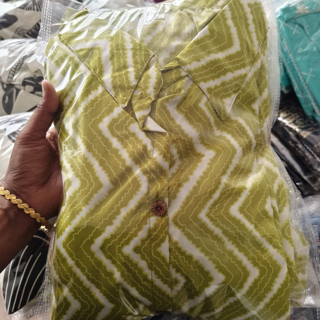 Rayon 14 KG Printed A-Line Kurti & Plazo Co-Ord Set