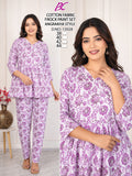 Vibrant Mustard Yellow Angrakha Style Cotton Co-Ord Set