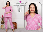 Vibrant Mustard Yellow Angrakha Style Cotton Co-Ord Set