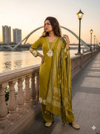 Elegant Purple Embroidered Cotton Suit Set with Dupatta