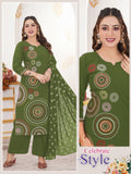 Elegant Red Dhabu Cotton Suit Set with Multi-Color Chakra Embroidery
