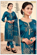 Designer Embroidered 3pc Roman Silk/Glass Kurti Set