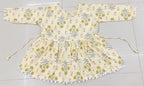 Casual Floral Printed Cotton Peplum Short Kurti