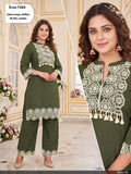 Heavy Crochet Lace Patchwork Kurti & Pant Co-Ord Set