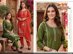 Manthsha Creation Royal Black Embroidered Velvet Straight Suit Set 3pc