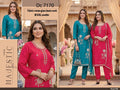 Silk Floral Zari & Sequin Embroidered Suit Set with Lace Border Dupatta