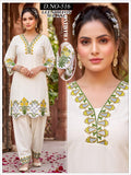 Pistachio Green Lee Shiffon Embroidered Kurti with Farsi Salwar Set