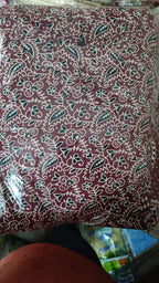 Mauve Lavender Cotton Printed Gopi Dress Set with Mirror & Threadwork Yoke