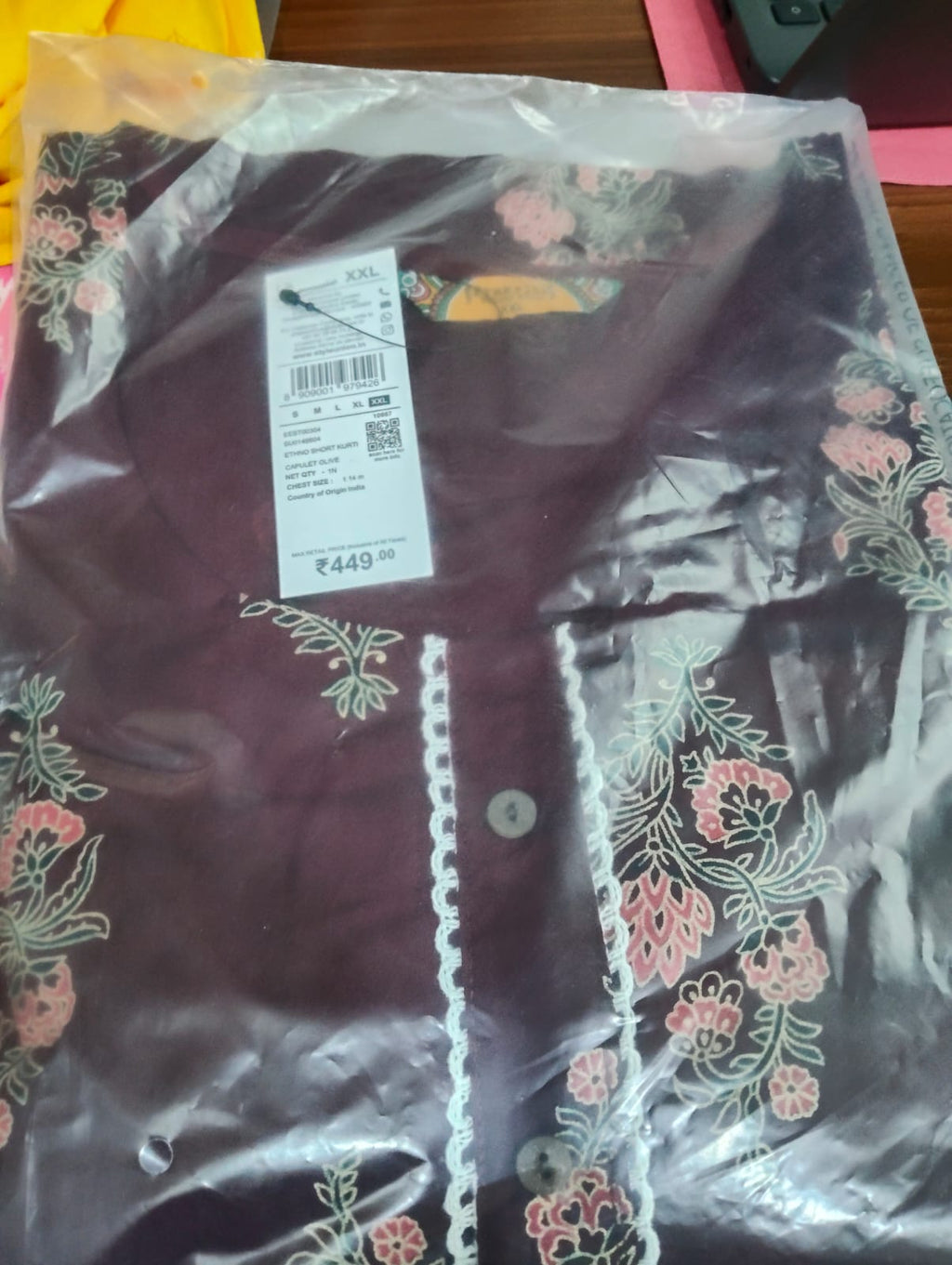 Ikkat Print Liva Approved Rayon Kurti