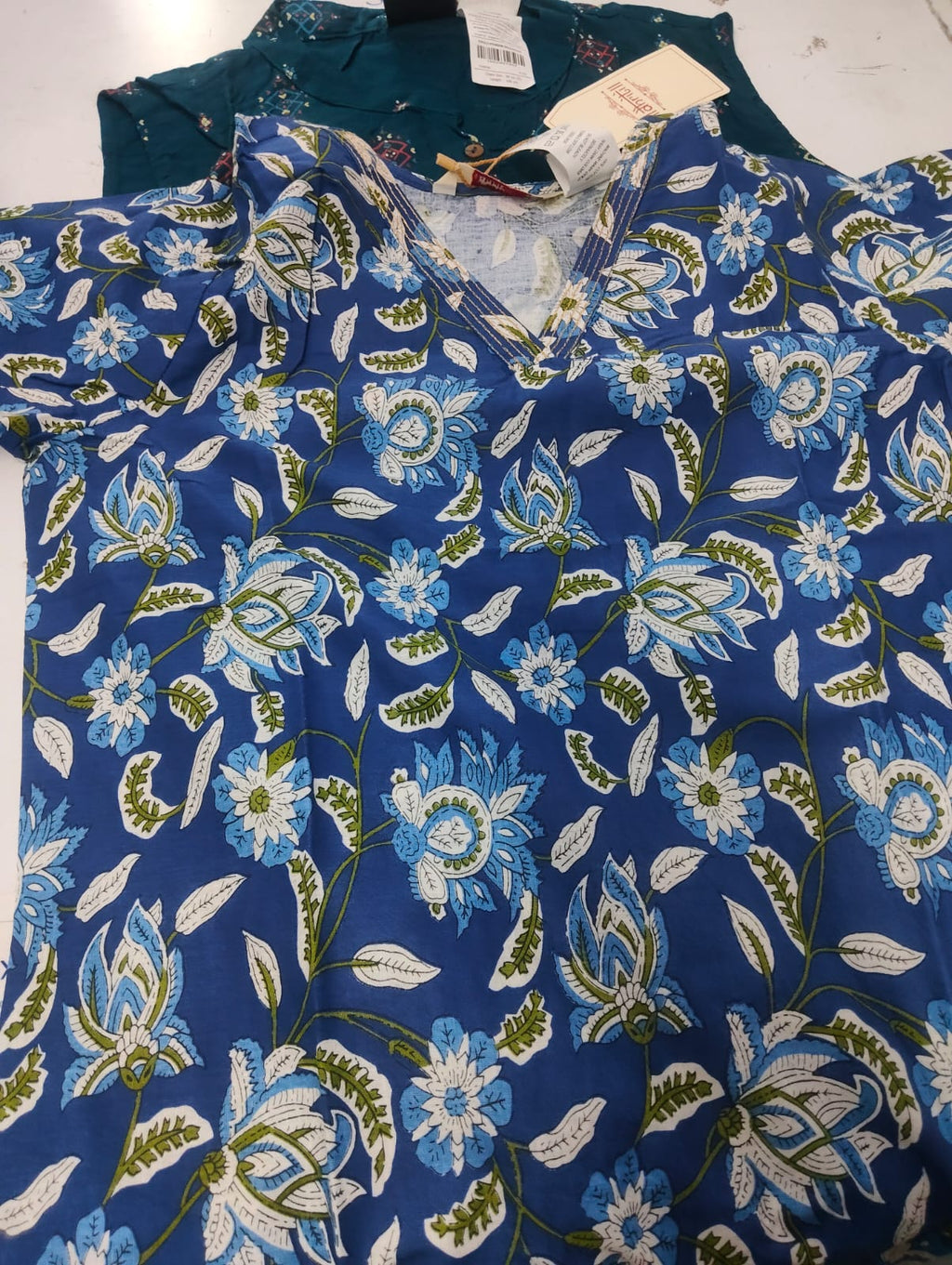 Ikkat Print Liva Approved Rayon Kurti
