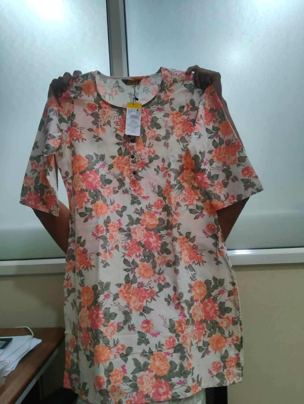 Ikkat Print Liva Approved Rayon Kurti