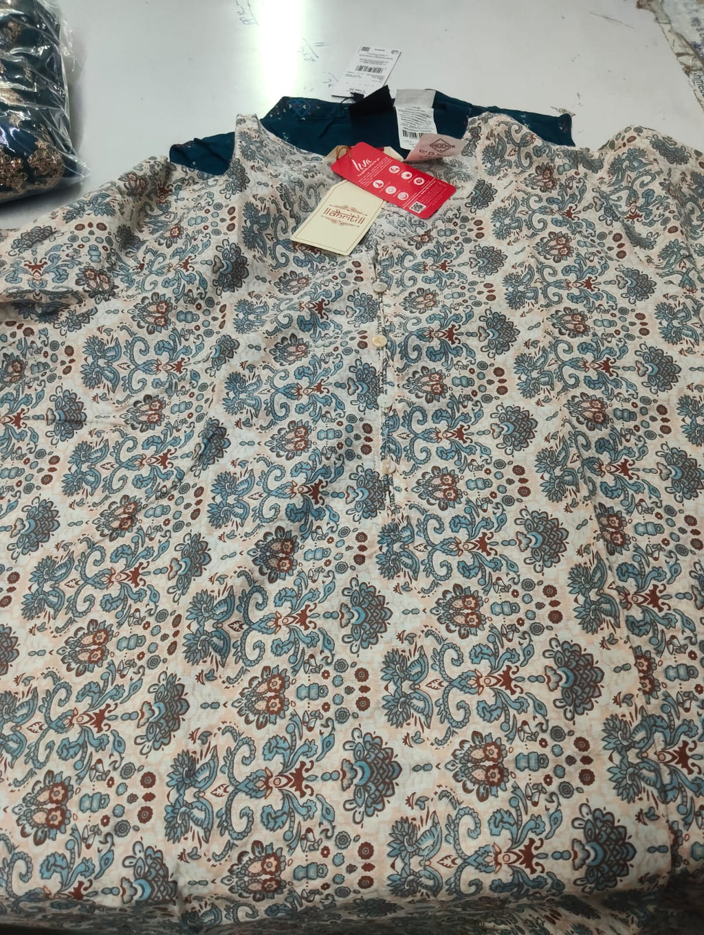 Ikkat Print Liva Approved Rayon Kurti