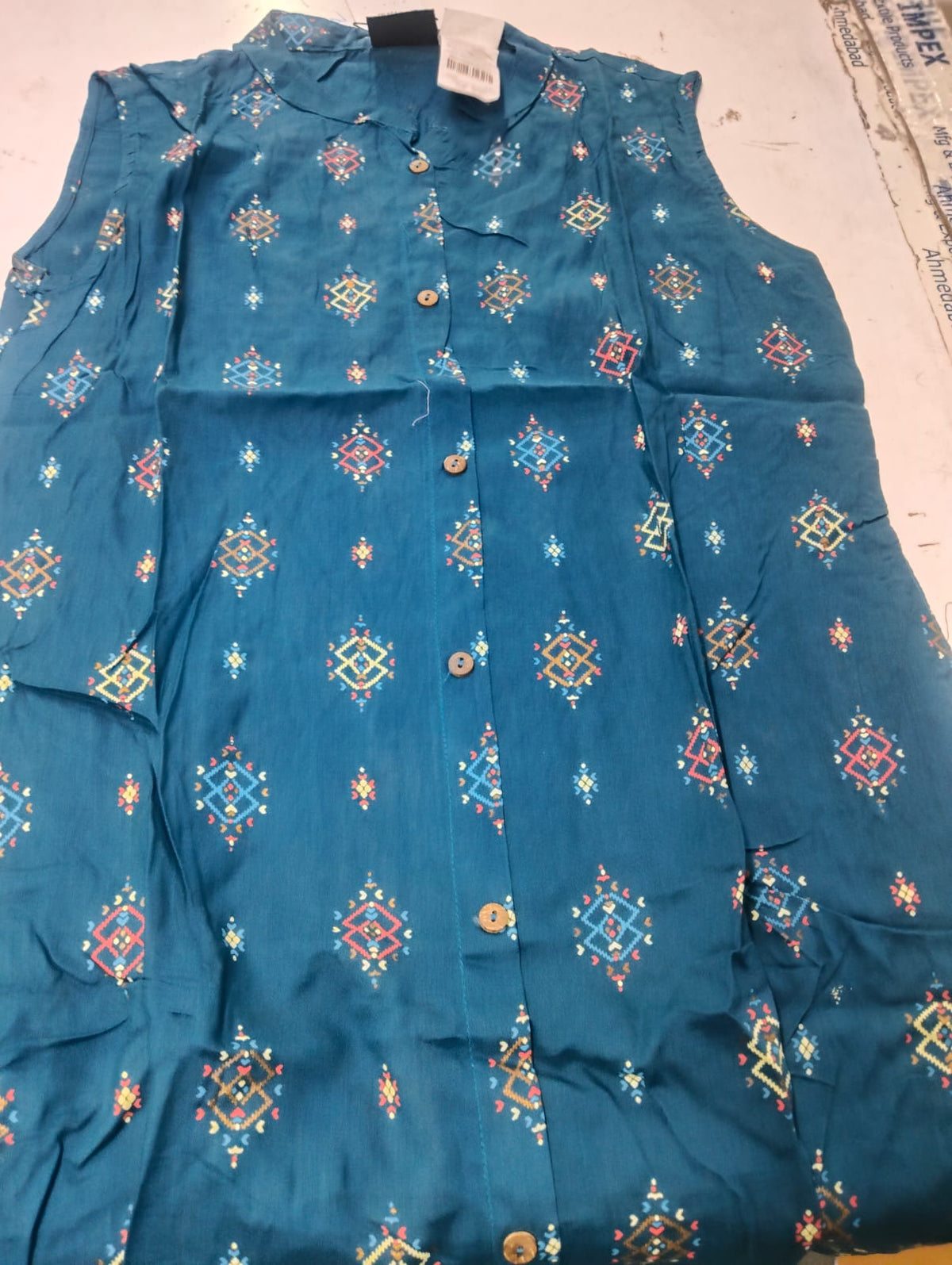 Ikkat Print Liva Approved Rayon Kurti
