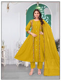 beautiful Yellow 3pc kurti pant set.