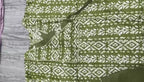 Olive Green Batik Print Two-Tone Angrakha Kurta